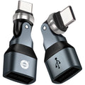 540 Degree Rotation USB C Male to USB A Female Adapter - USB 2.0 480Mbps Phone OTG Adapter