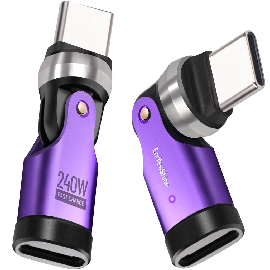Usb Rotation Gear 540 Degree Rotation USB C to USB C Adapter - PD 240W USB 2.0 480Mbps P ...