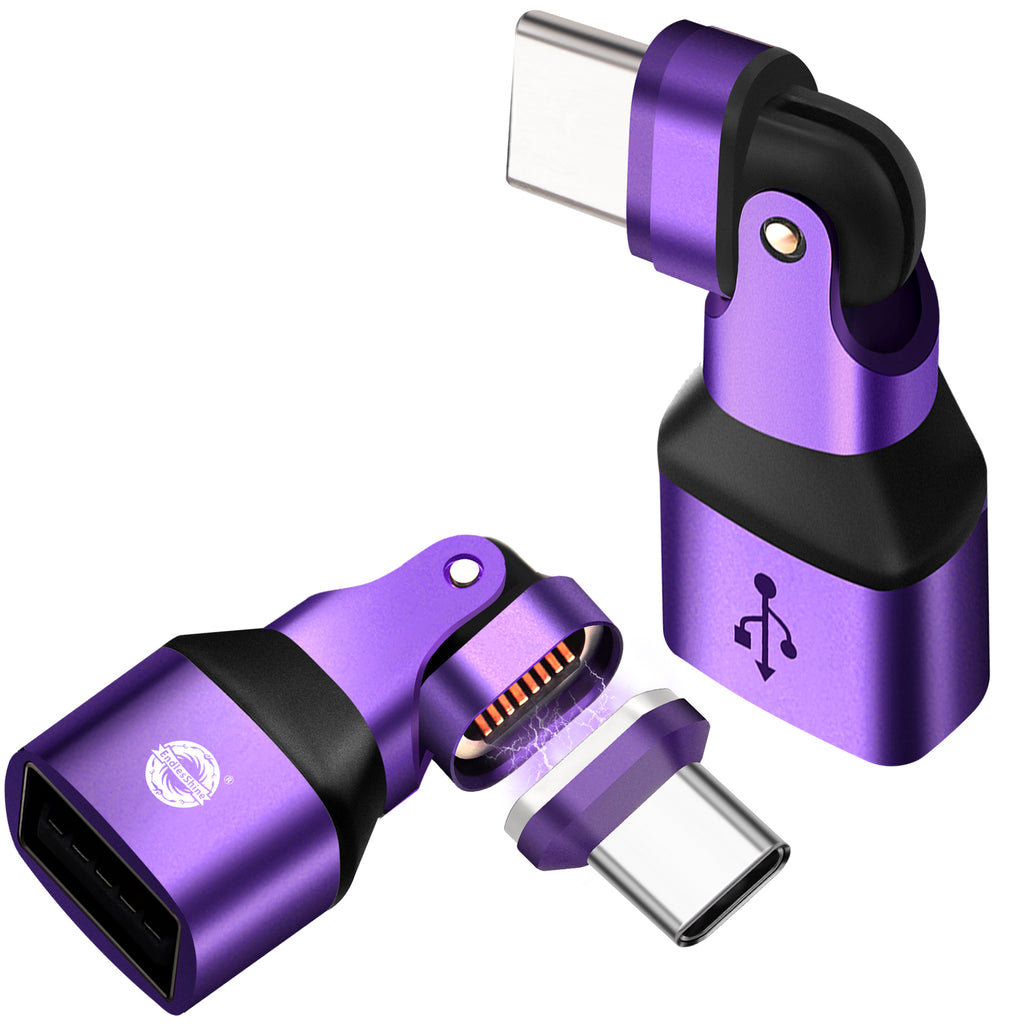 16 Pin USB C to USB A Adapter USB 2.0 - 180 Degree Rotation - 480 Mbps OTG Data transfer
