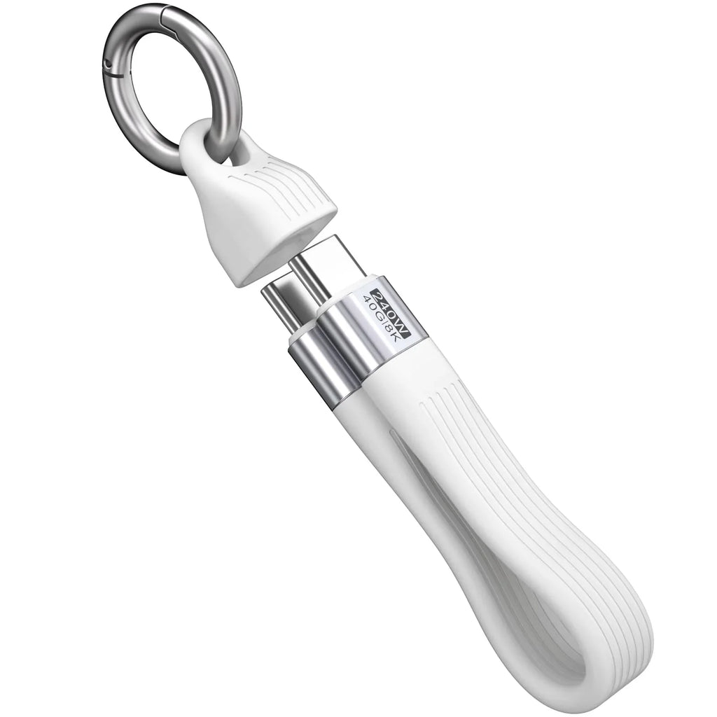 Keychain USB C Cable - 5.11 Inch Short Type C Cord - USB 4.0 PD 240W 40Gbps 8K 60Hz Video - A