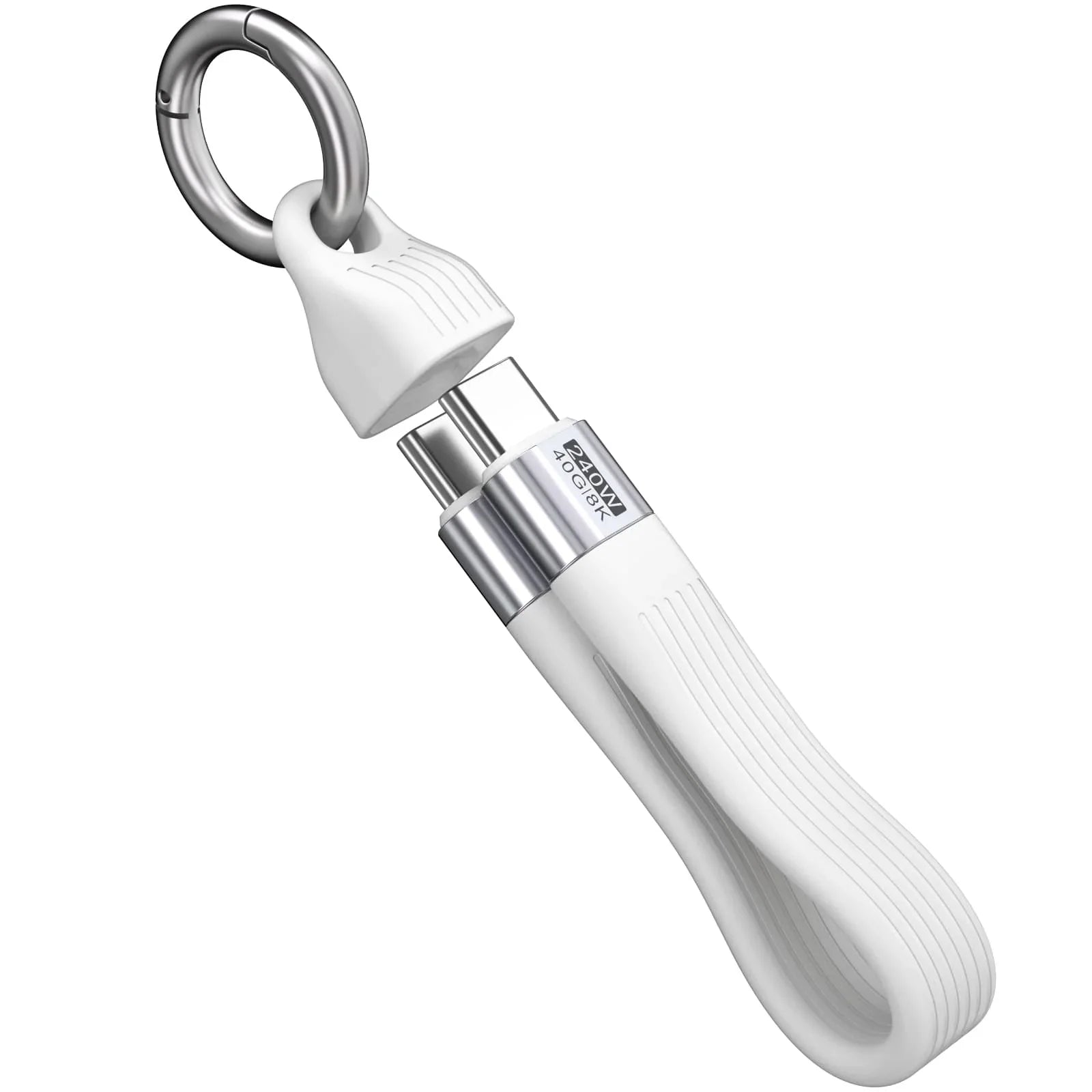 Keychain USB C Cable - 5.11 Inch Short Type C Cord - USB 4.0 PD 240W 40Gbps 8K 60Hz Video - A