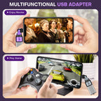9 Pin USB C Male to USB A Female Magnetic Adapter - 90/180/360 Degree Rotating - OTG 480 Mbps Data transfer
