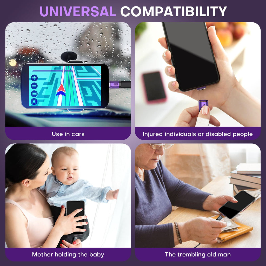 24 Pin USB C Magnetic Adapter - USB 4.0 PD 240W 40Gbps 8K 60Hz Video - Straight 2 Pack