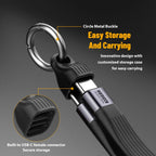 Keychain USB C Cable - 5.11 Inch Short Type C Cord - USB 4.0 PD 240W 40Gbps 8K 60Hz Video - A