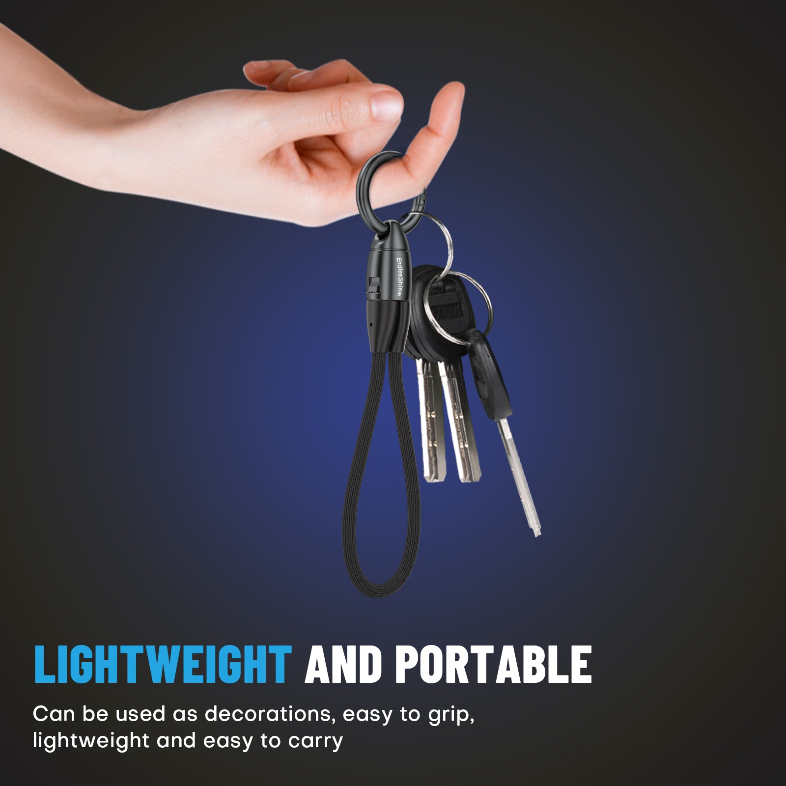 Rugby Keychain USB C Cable - Short Phone Lanyard Charging Cable - PD 240W USB 2.0 480Mbps 6 Inch