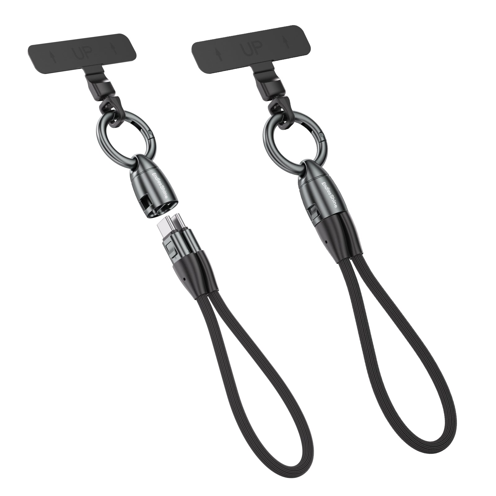 Rugby Keychain USB C Cable - Short Phone Lanyard Charging Cable - PD 240W USB 2.0 480Mbps 6 Inch