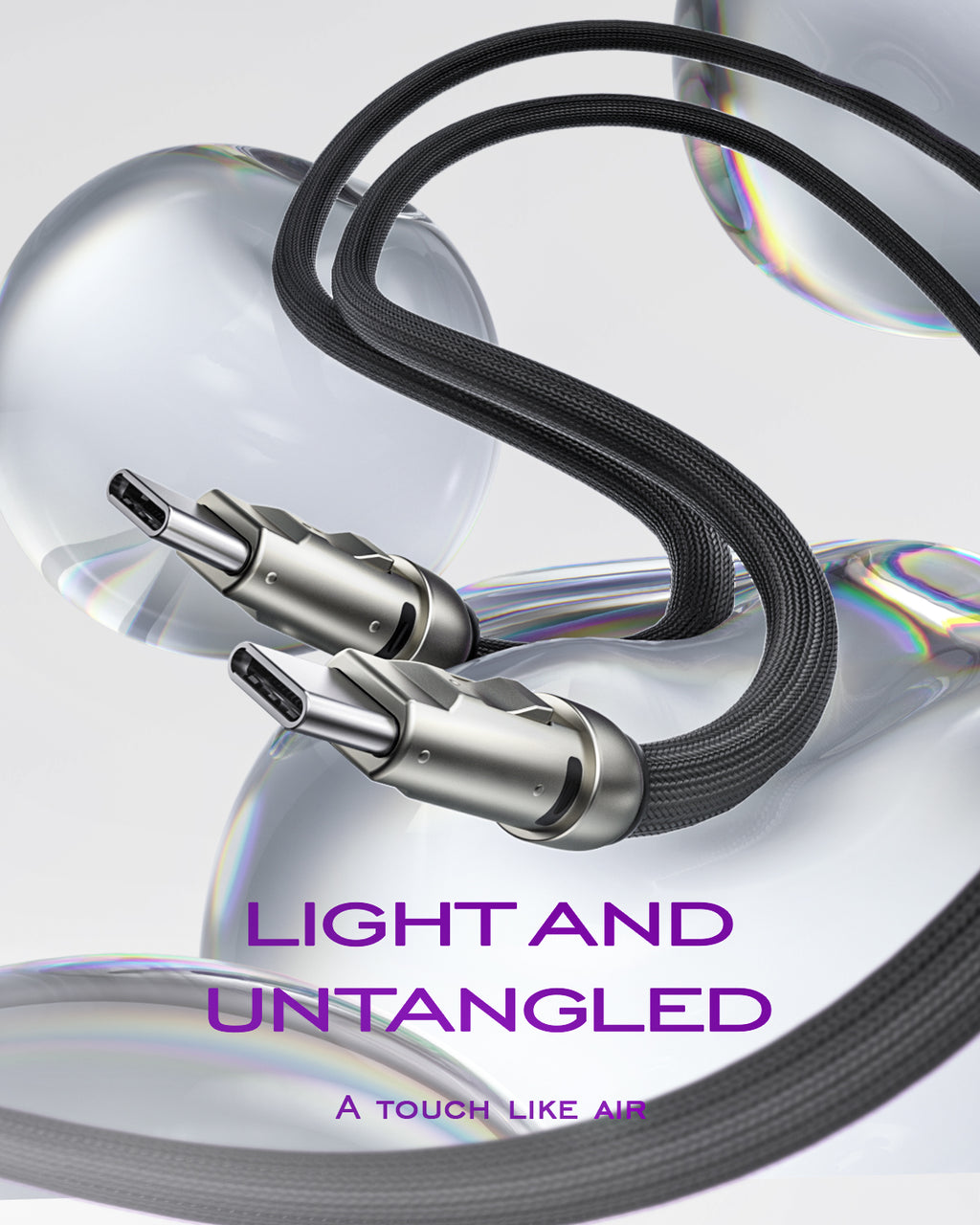 Phone lanyard strap 4 FT (120cm) with Built-in 240W USB-C to USB-C Charging Cable Anti Theft Cell Phone Neck - A