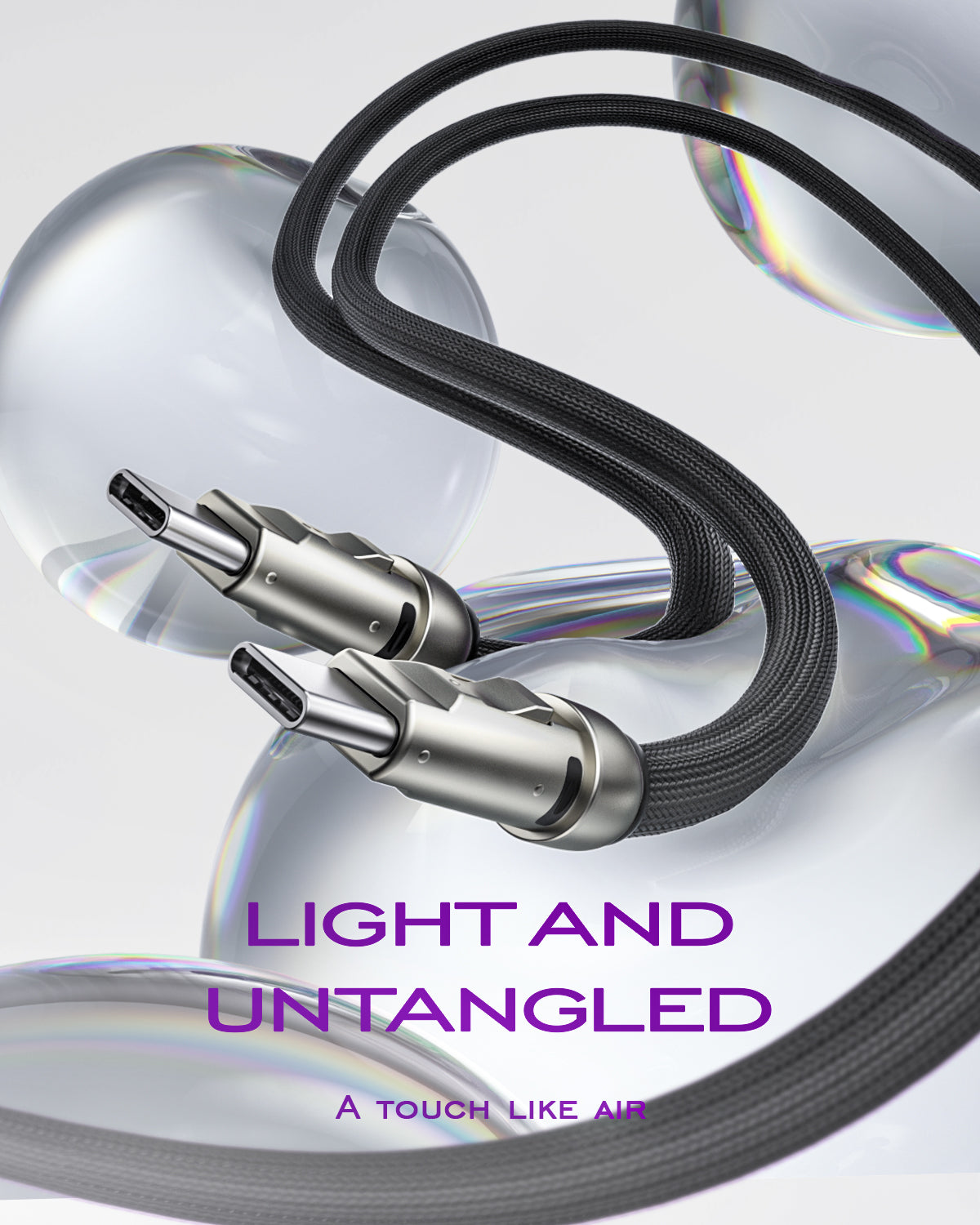 Phone lanyard strap 4 FT (120cm) with Built-in 240W USB-C to USB-C Charging Cable Anti Theft Cell Phone Neck - A