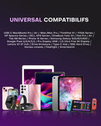 Hand Wrist Strap Lanyard 1FT (30cm) - Built-in 240W USB C Cable 5A Fast Charging - Nylon Braid Anti Theft - A