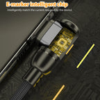 24 Pin USB C to C Magnetic Cable 100W - 2 x Removable Magnetic Adapters - 90 Degree USB2.0 480 Mbps Charger