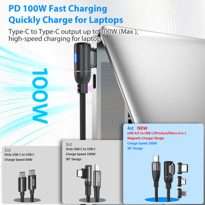 Magnetic Charging Cable Fast Charging PD100W