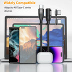 24 Pin USB C to C Magnetic Cable 100W - 2 x Removable Magnetic Adapters - 90 Degree USB2.0 480 Mbps Charger