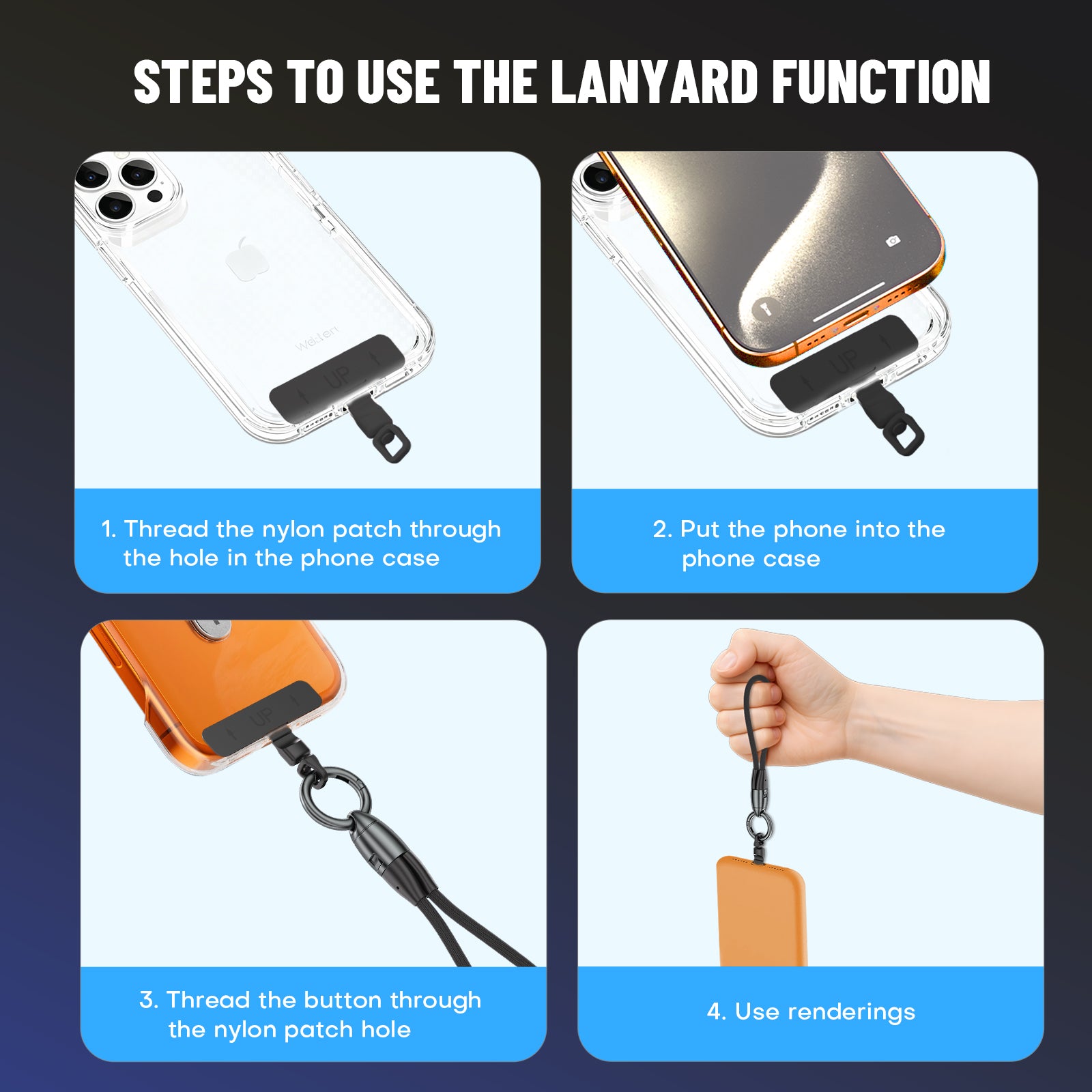 Rugby Keychain USB C Cable - Short Phone Lanyard Charging Cable - PD 240W USB 2.0 480Mbps 6 Inch