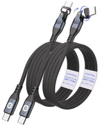 540 Degree Rotation USB C to USC C Cable 240W - USB 2.0 480Mbps Type C Cord