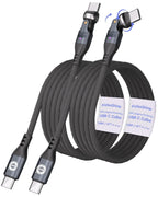540 Degree Rotation USB C to USC C Cable 240W - USB 2.0 480Mbps Type C Cord