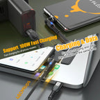 9 Pin Magnetic USB C Charging Cable PD 100W - Magnetic Phone Charger Fast Charging - 90 Degree Right Angle 180